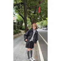 M-507短#【初雪降临】双面手工100羊毛中长款毛呢外套