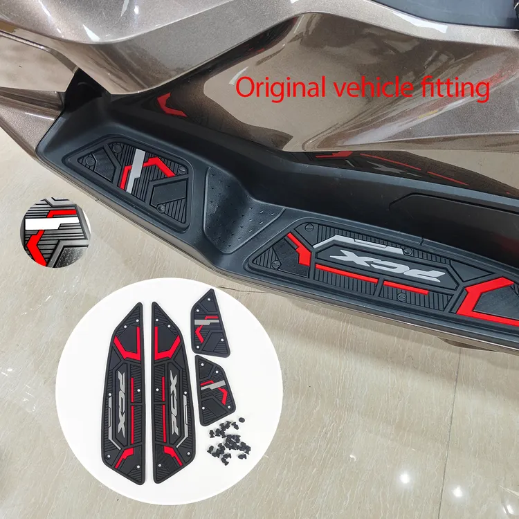 适用本田pcx160车型改装的橡胶防滑脚踏板耐刮设计摩托车脚垫