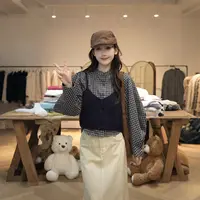 【闵笑一】双拼童话 25早秋新款百搭显瘦上衣潮牌女装衬衫两件套