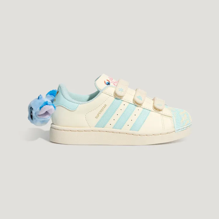 adidas/阿迪达斯三叶草童鞋迪士尼史迪奇联名款经典贝壳头板鞋