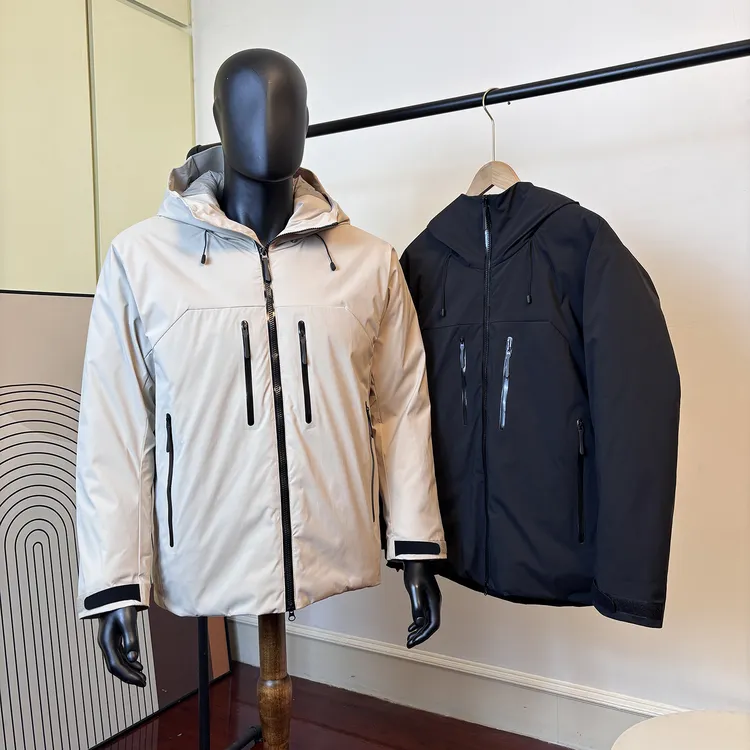 腋下拉链透气  户外男士冬季防风加厚保暖抗寒连帽冲锋衣棉衣棉服