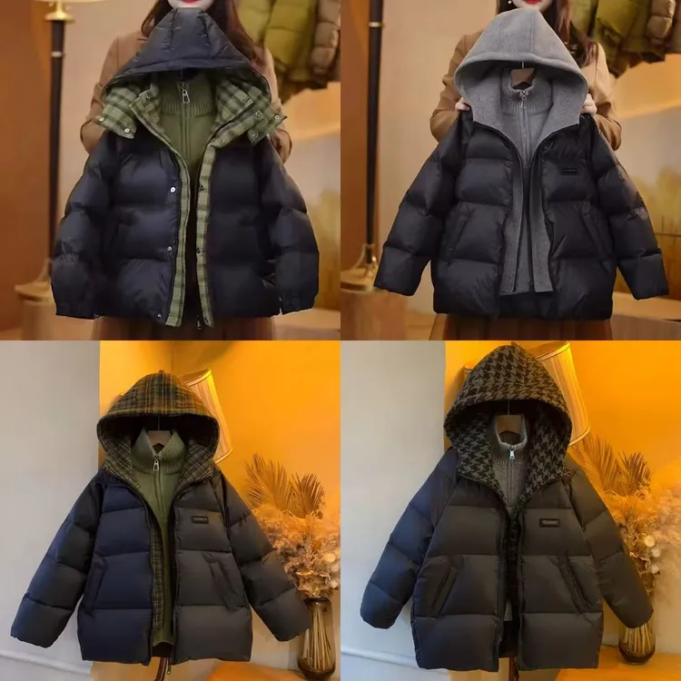 男童白鸭绒羽绒服2025冬季新款中大童加厚保暖儿童洋气连帽外套潮