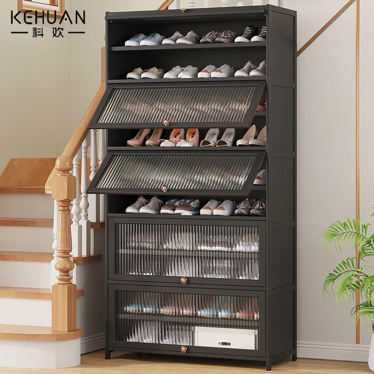 入户鞋柜家用门口玄关柜一体靠墙防尘大容量多层简易鞋架收纳柜子