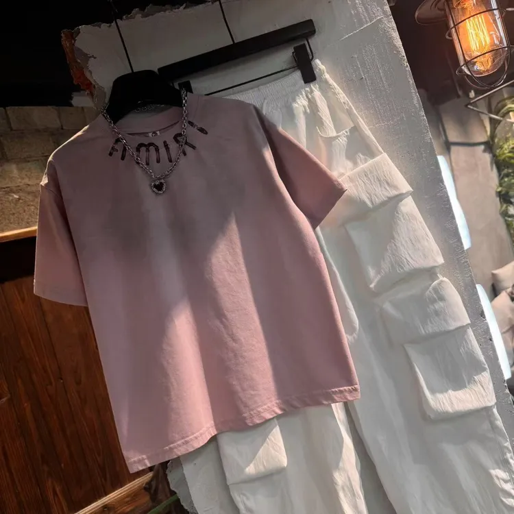 吾 2025【Y】4月1日 儿童男童女童时尚粉色印花短袖T恤3056-