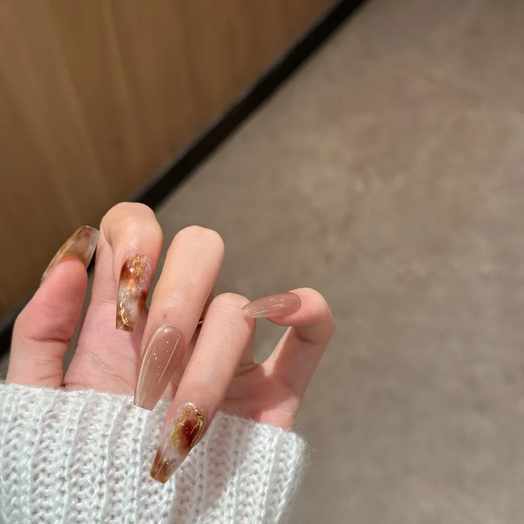 【若梦浮光】纯手工穿戴甲ins百搭显白猫眼晕染指甲贴美甲贴片女