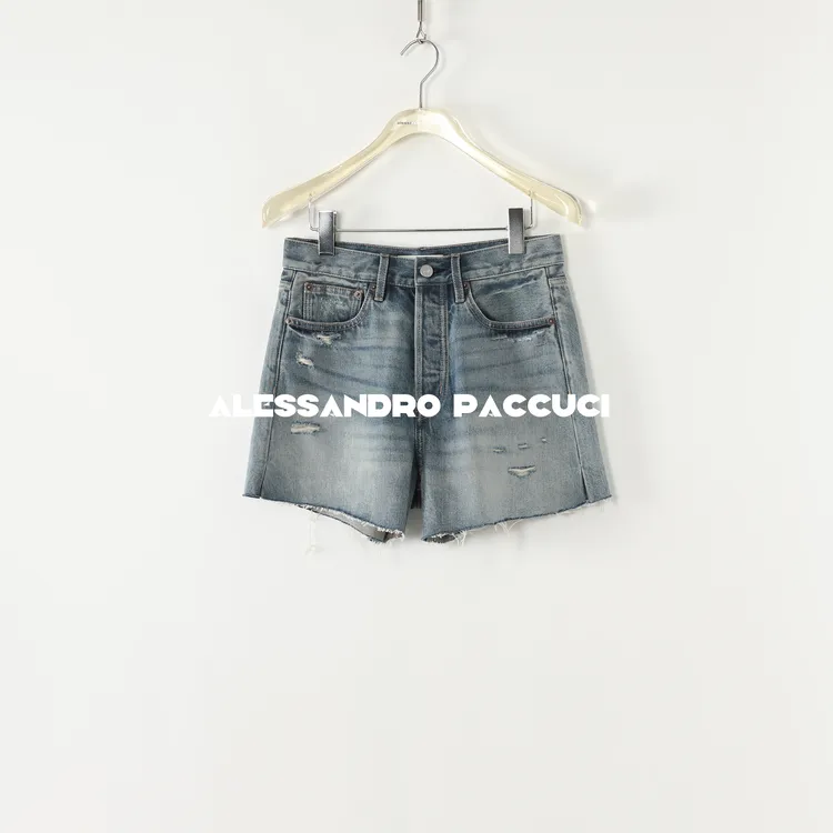 AP洛哥52031ND【清凉岛屿】全棉破洞毛边复古时尚百搭牛仔短裤 夏