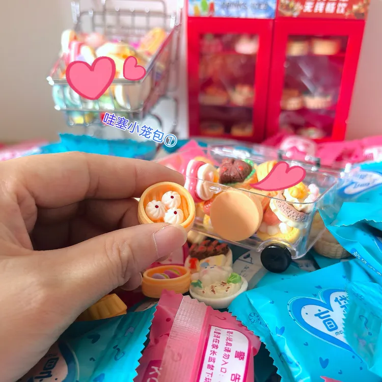 迷你食玩 仿真玩具过家家玩具仿真蒸笼馒头盲袋摆件奖励