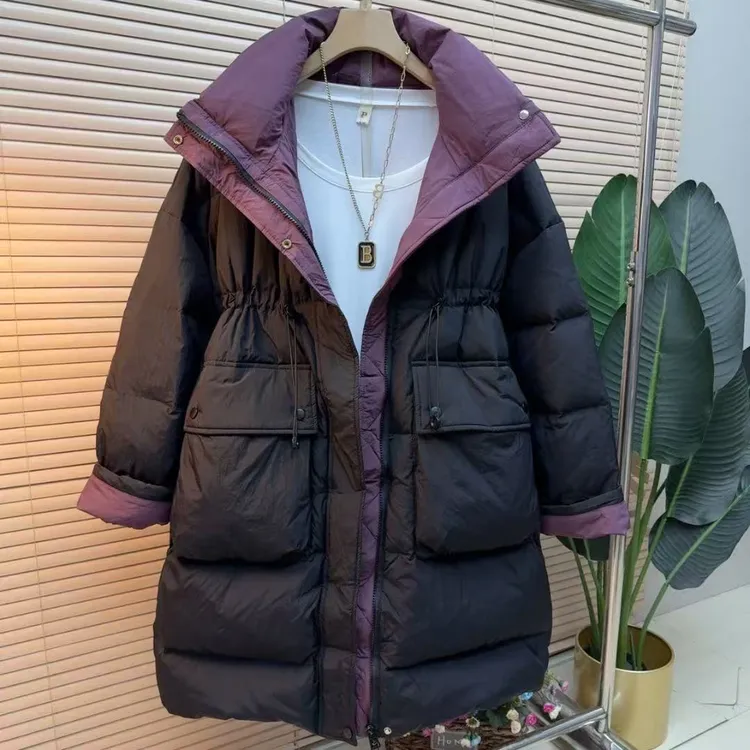 胖mm欧货时尚显瘦韩版冬季保暖26105宽松时髦轻奢中长款棉服