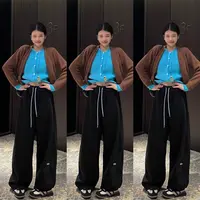 六六薄款弯刀裤韩版休闲刺绣卫裤305