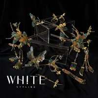 非金属亚克力婚庆饰品 WHITE手作｜新品“月落星尘”中式九件套