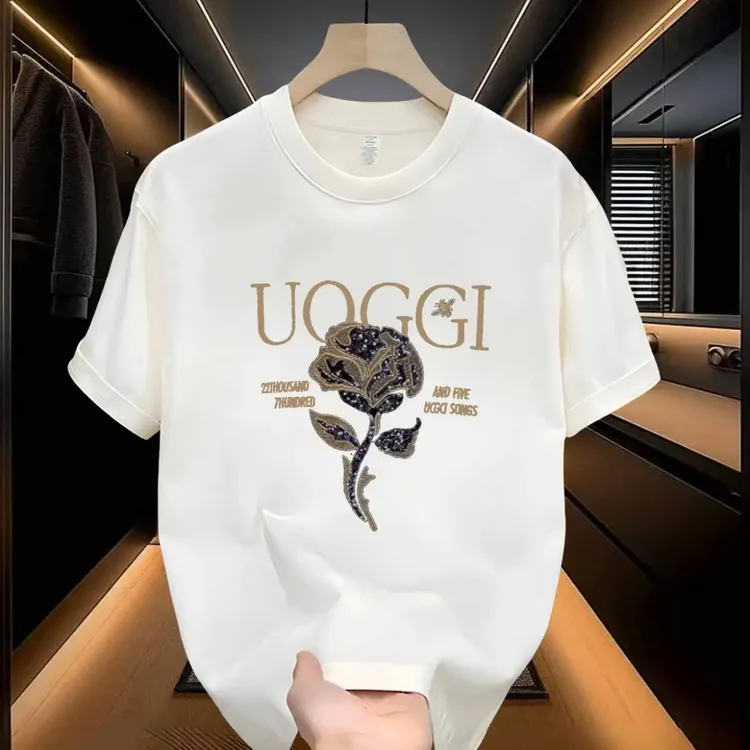 韩版时尚百搭欧货印花潮流圆领夏季打底短袖新款修身休闲T恤ins