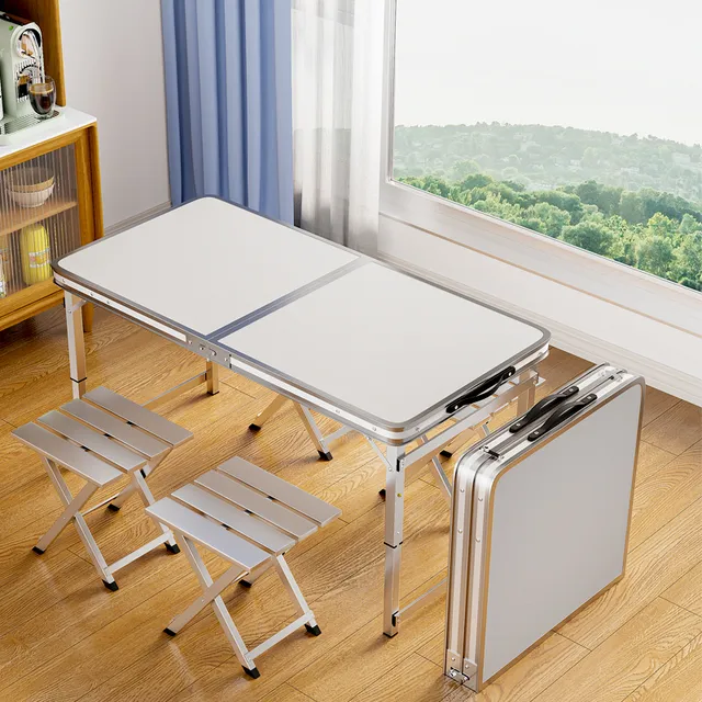 2025折叠桌摆摊桌子夜市地摊桌椅便携式露营户外野餐地推铝合金新