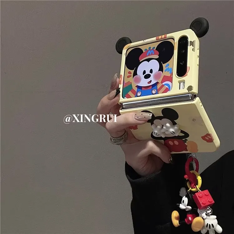 可爱卡通米奇适用荣耀magicvflip折叠屏oppofindn3flip手机壳防摔
