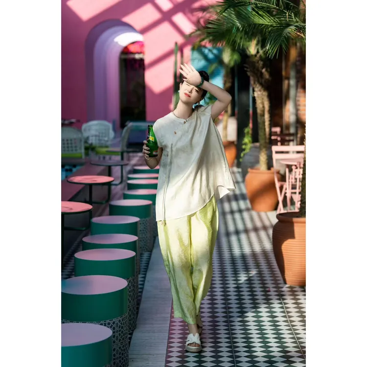 加莉新中式【万人迷】新中式人丝上衣 分码