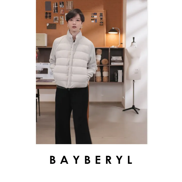 CC12-BAYBERYL老贝P绒*蓄热立领拼接休闲时尚冬羽绒服9YRF5K1442