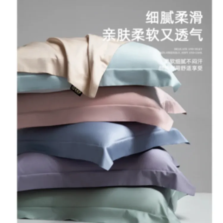 长绒棉全棉枕套枕头套一对装颜色随机福利款都是素色飞身上马