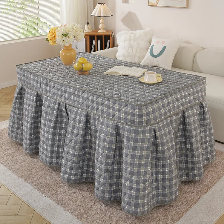 现代简约取暖桌罩家用电烤炉套罩烤火罩烤火桌子罩套长方形烤火桌