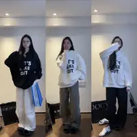 林苡然【清仓！NO退NO换】美式复古工装裤女褶皱直筒阔腿