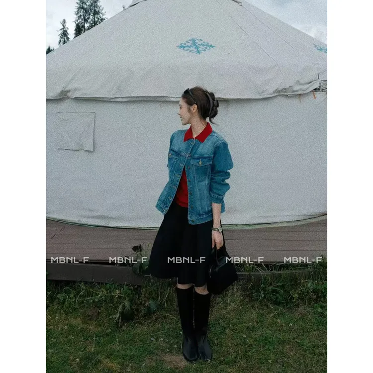 MBNL-F“吉拉牛仔” 100%棉渐变复古感经典牛仔外套 秦磊XM-XWT6632