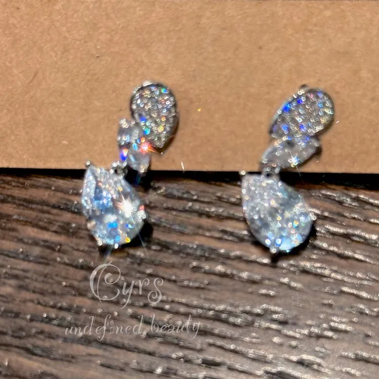 925银耳饰 克芮司Cyrs |【Celestial】原创爆闪锆石女款轻奢耳钉