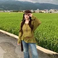 王葡萄【绿野仙踪】微胖MM韩版休闲慵懒针织镂空防晒罩衫女DM1314