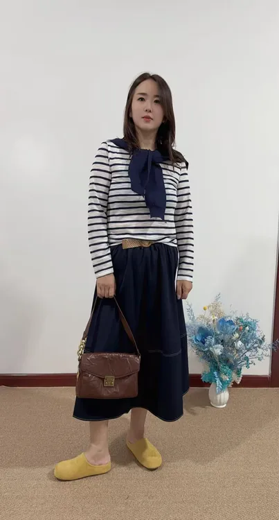 风时尚套装半裙时尚百褶圆领小披肩