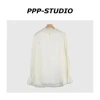 『PP-STUDIO』冬季新款时尚百搭设计款镂空中式长袖上衣*20253630