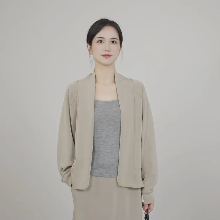 小禾【注定开衫】进口兰精莫代尔softstreme宽松披肩砂洗糯休闲外套