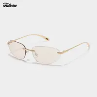 Fakeme（达人专属）明星同款个性轻奢前卫无框墨镜太阳镜格雷系 RT