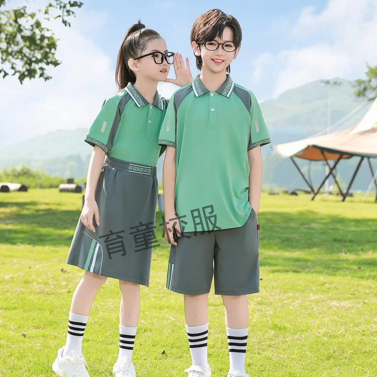 赣州市指定校服中小学生高中统一校服索罗娜面料棉夏季套装学院风