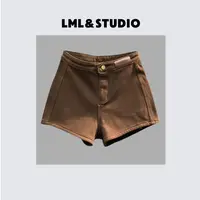 LI明兰2025新款秋冬加细绒复古修身显瘦时尚A字短裤