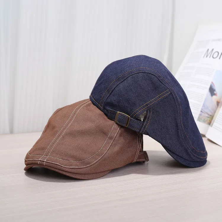 港风潮流复古前进帽简约帽子女春季韩版画家时尚个性男报童贝雷帽