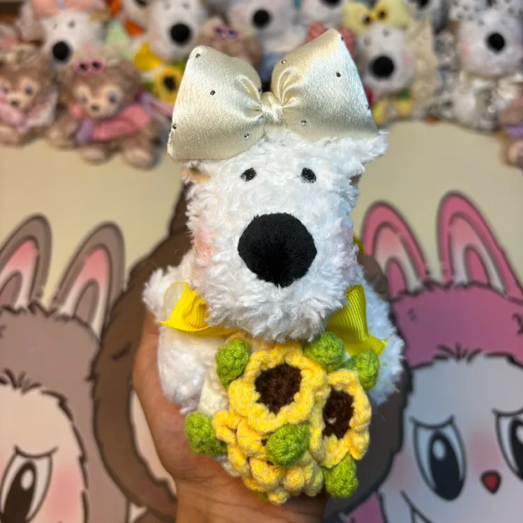 小红书同款西高地潦草小狗可爱钥匙扣挂件包挂毛绒公仔送女友礼物