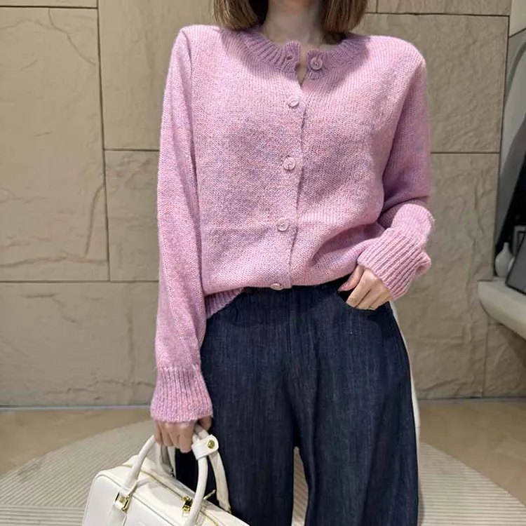 气质镂空时尚宽松洋气温柔减龄毛衣针织开衫LK2501188