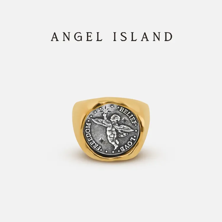 ANGEL ISLAND天使岛 天使幸运币戒指