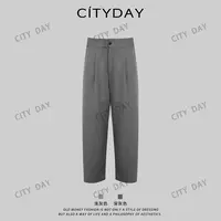 CityDay【楠哥】古典庄园·黑标定制高级感中性老钱裤子男 082