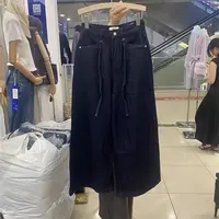 MV853深蓝欧货宽松百搭洋气阔腿裤