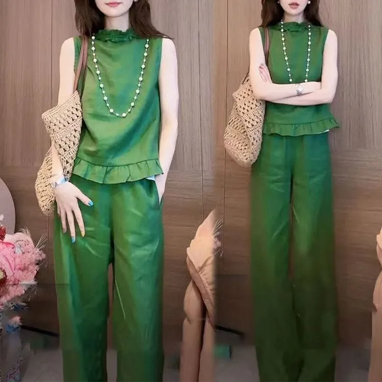 【绿色亮眼】单/套装 夏季搭配一整套又a又飒高级感小香风绿色衬