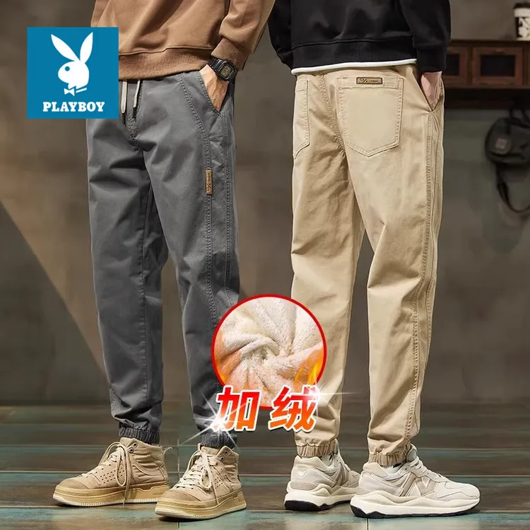 男裤休闲裤直筒长裤潮潮流运动花花公子秋冬季弹力男士宽松春秋季
