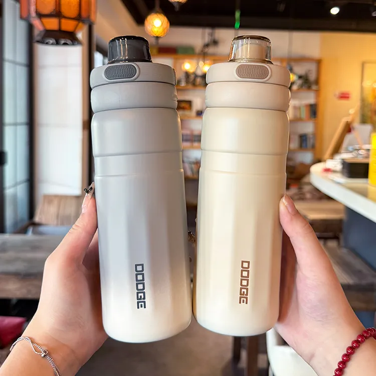 简约保温杯女生高颜值水杯2025新款可爱学生儿童杯子大容量吸管杯