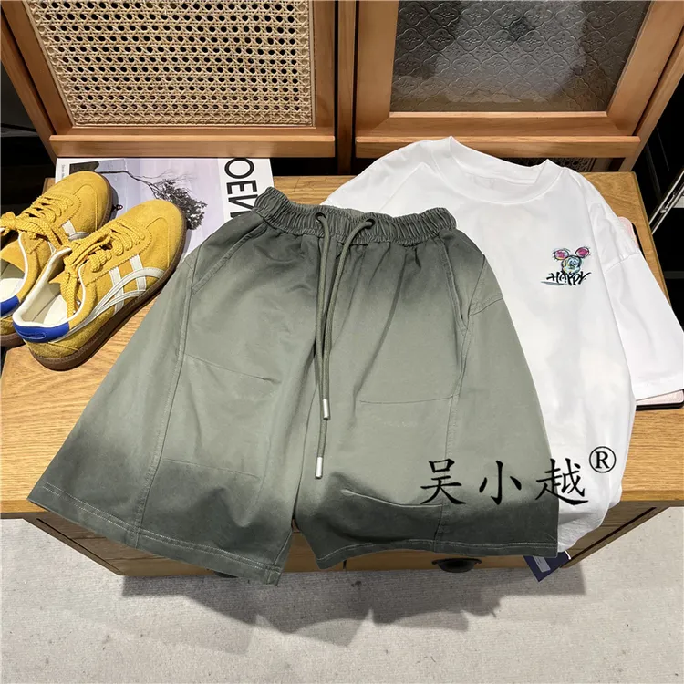 吴小越w1288男童休闲工装短裤男孩新款儿童中大童薄款中裤五分裤