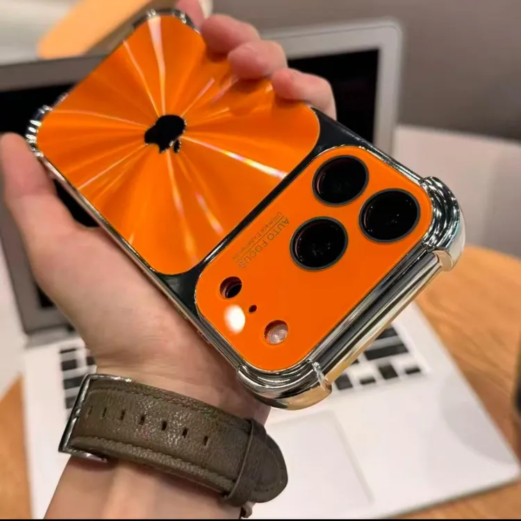 高颜值CD纹镭射适用苹果17promax手机壳iPhone16四角防摔15高级14