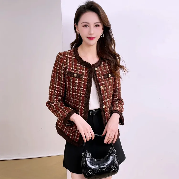 时尚洋气春秋装短款小香风外套2025春季新款小个子气质上衣女装