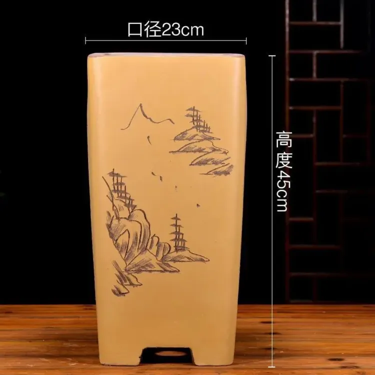 特大四方造型紫砂花盆捡漏大号清仓适合树桩绿植花卉种植