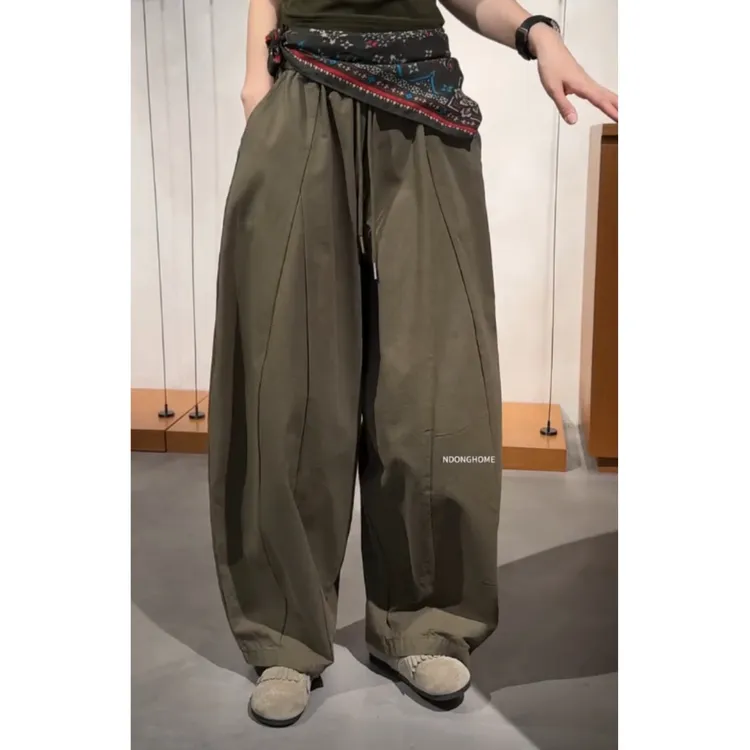 2025早秋新款高腰显瘦阔腿时尚百搭休闲裤