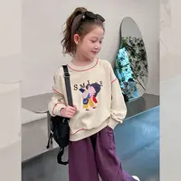 女童无骨卫衣宽松儿童洋气韩版上衣小女孩衣服大童童装2025秋季