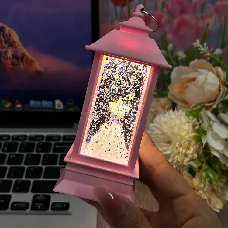 【白色婚纱】小夜灯电话亭发光氛围灯创意复古摆件送女孩高级礼物