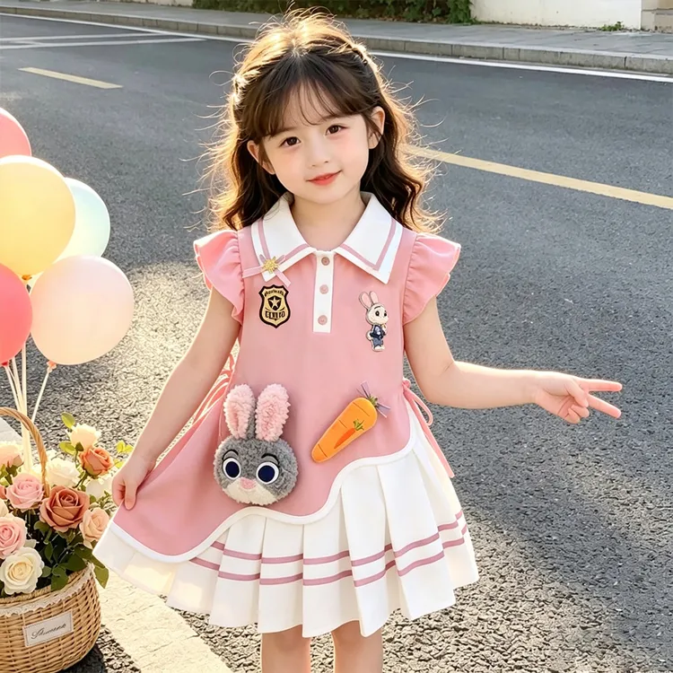兔子警官衣服儿童连衣裙夏2026新款疯狂动物城夏季女童朱迪Polo裙
