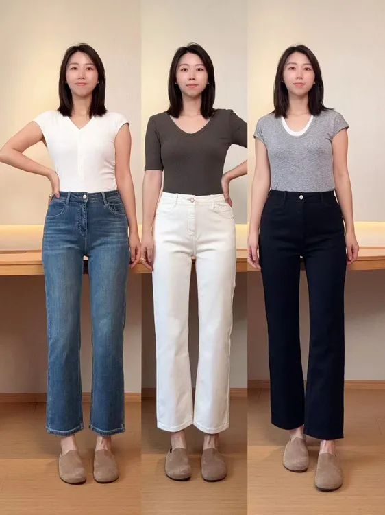 【早秋·烟管裤】小直筒显瘦九分牛仔裤女高腰弹力梨形遮胯显腿细