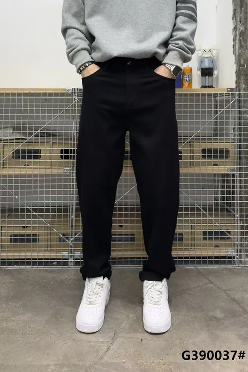  390037男士秋季黑色牛仔小直筒修身时尚新款